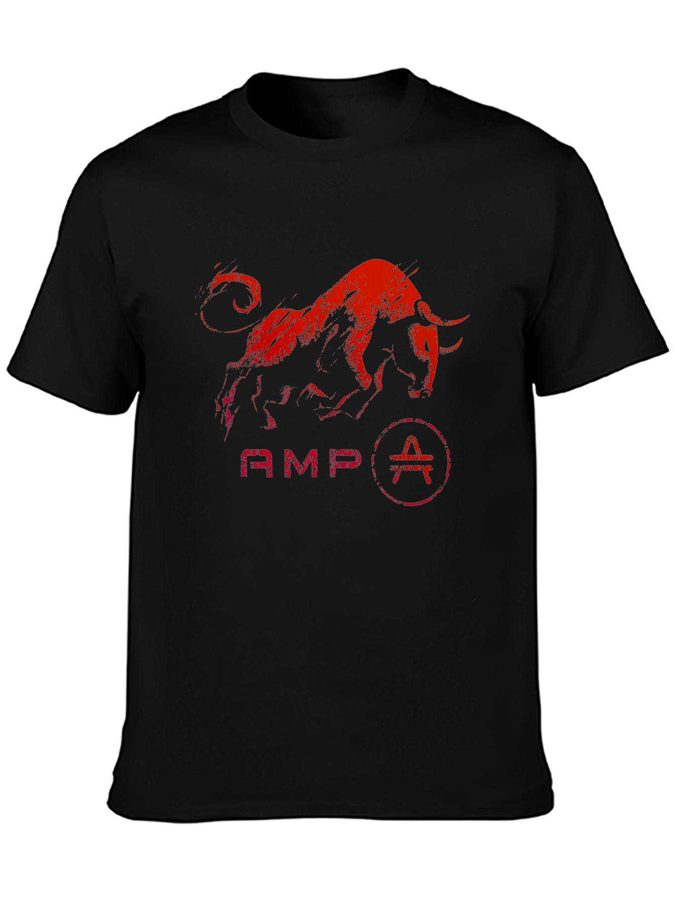 AMP Bull Graphic T-Shirt - Black