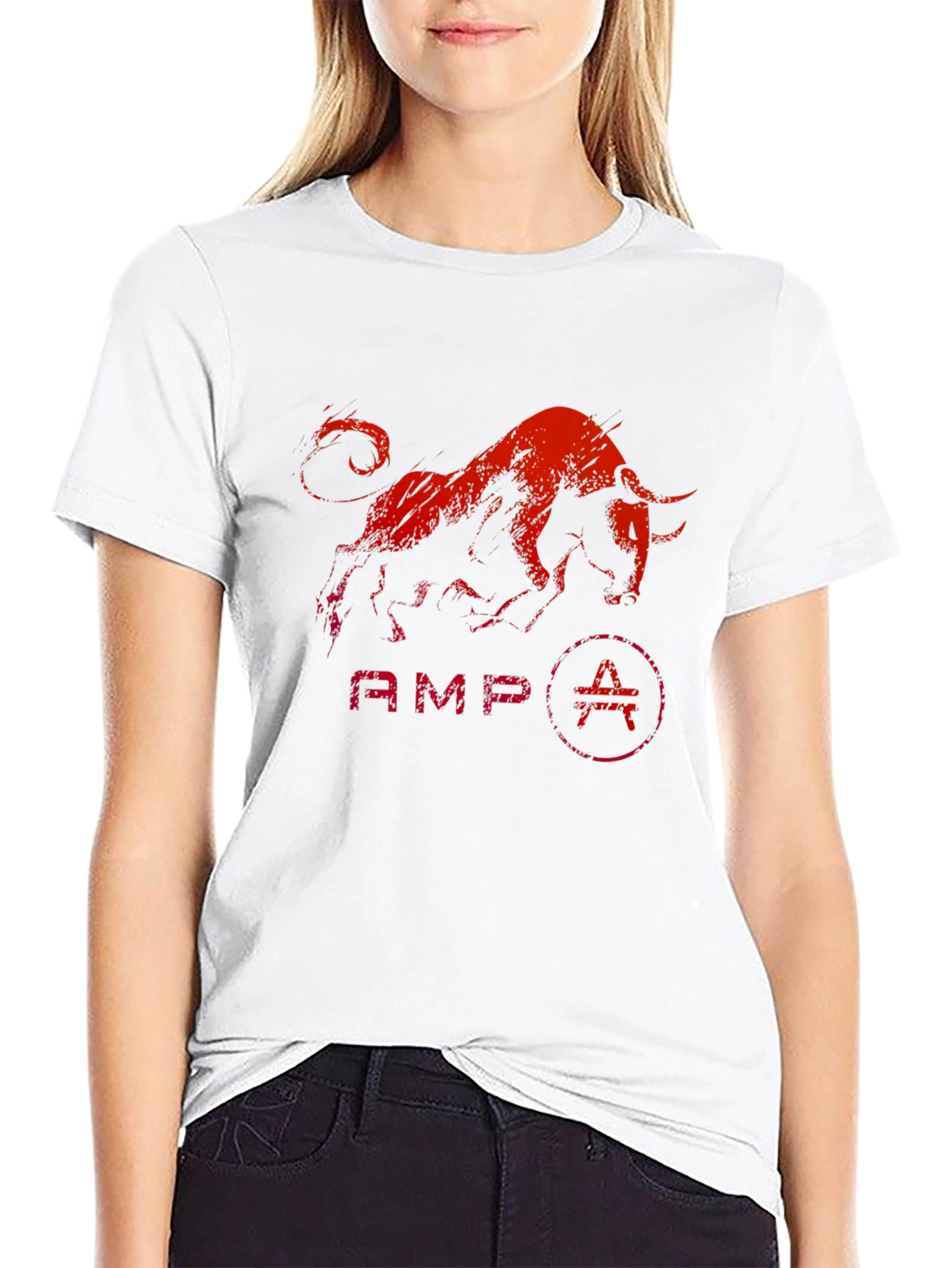 AMP Bull Graphic T-Shirt - Black