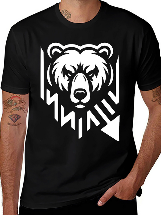 Bear Graphic Black T-Shirt - Modern Style