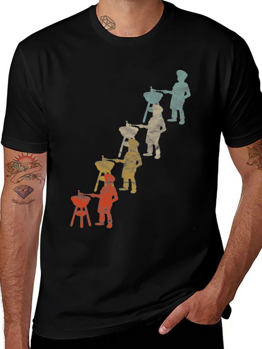 Retro BBQ Evolution T-Shirt