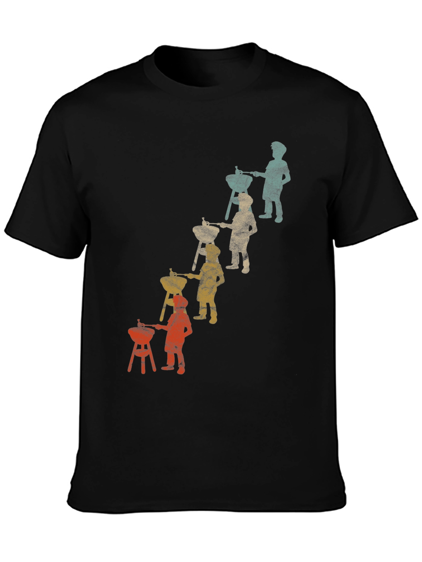 Retro BBQ Evolution T-Shirt