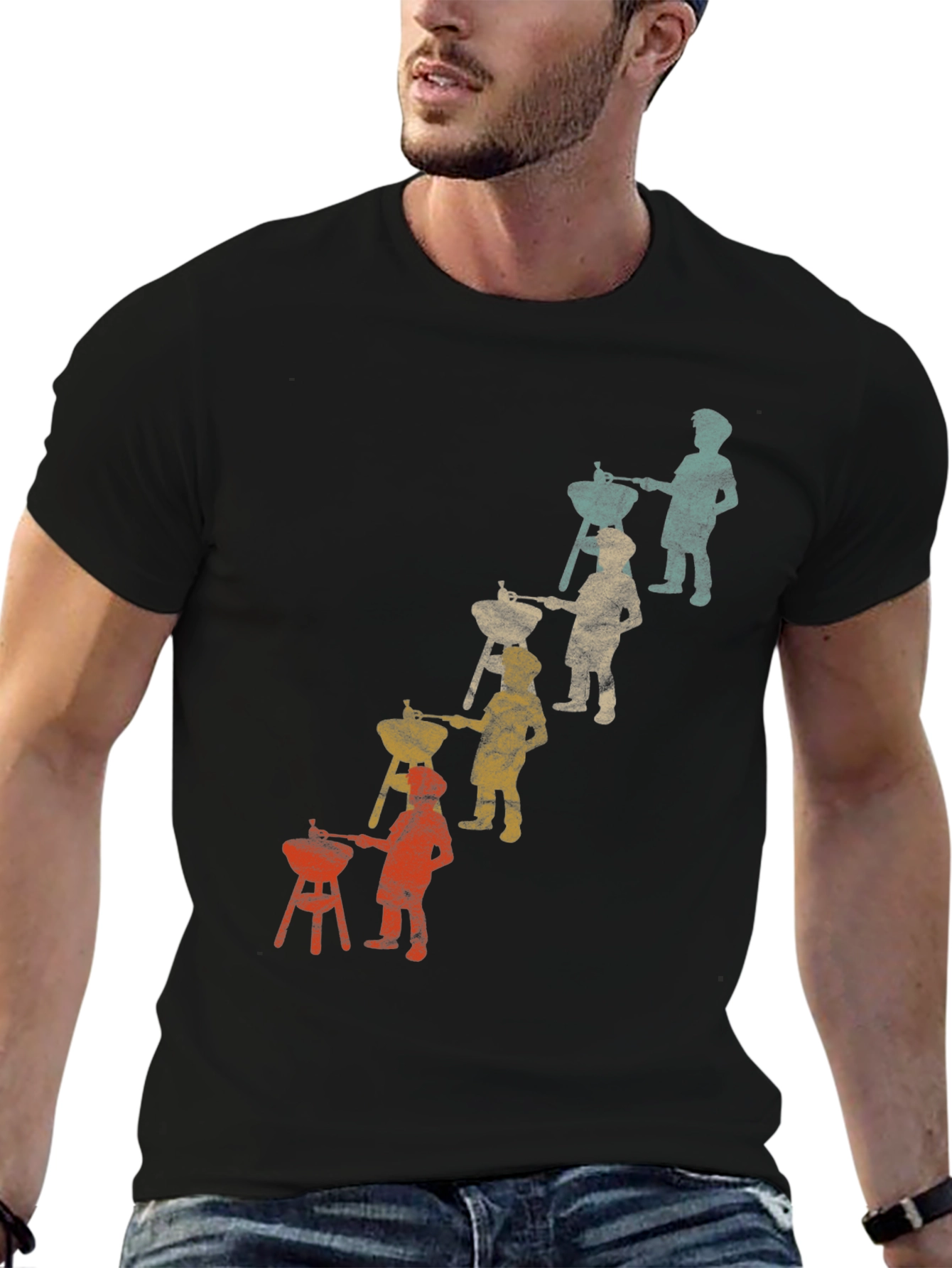 Retro BBQ Evolution T-Shirt
