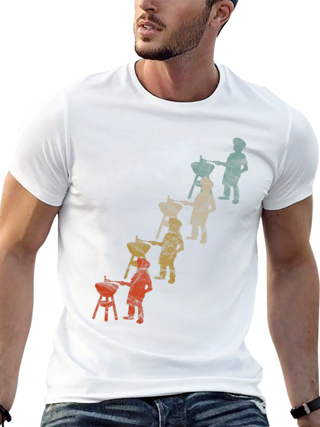 Retro BBQ Evolution T-Shirt