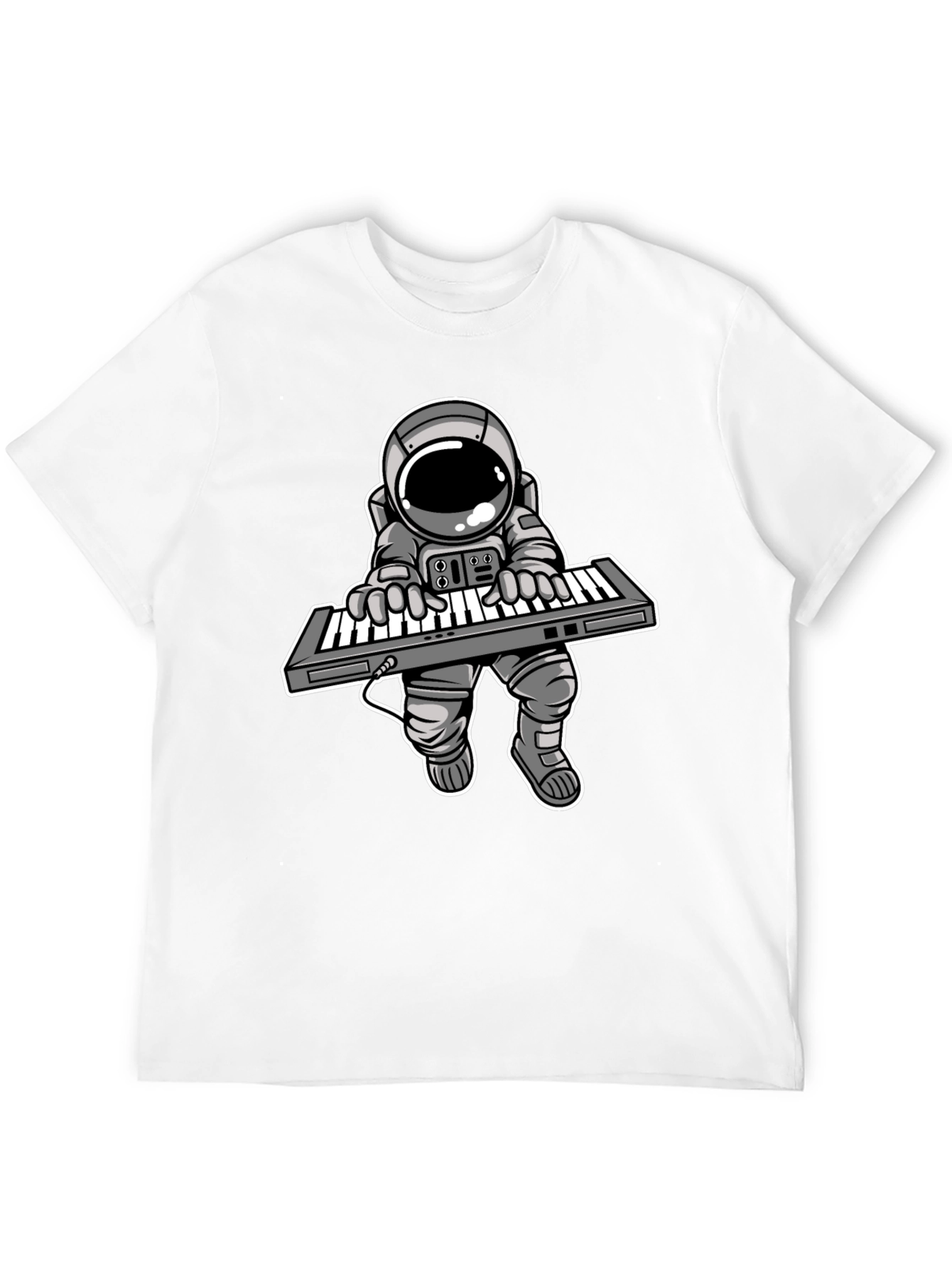 Astronaut Keyboard T-Shirt - Space Musician Tee
