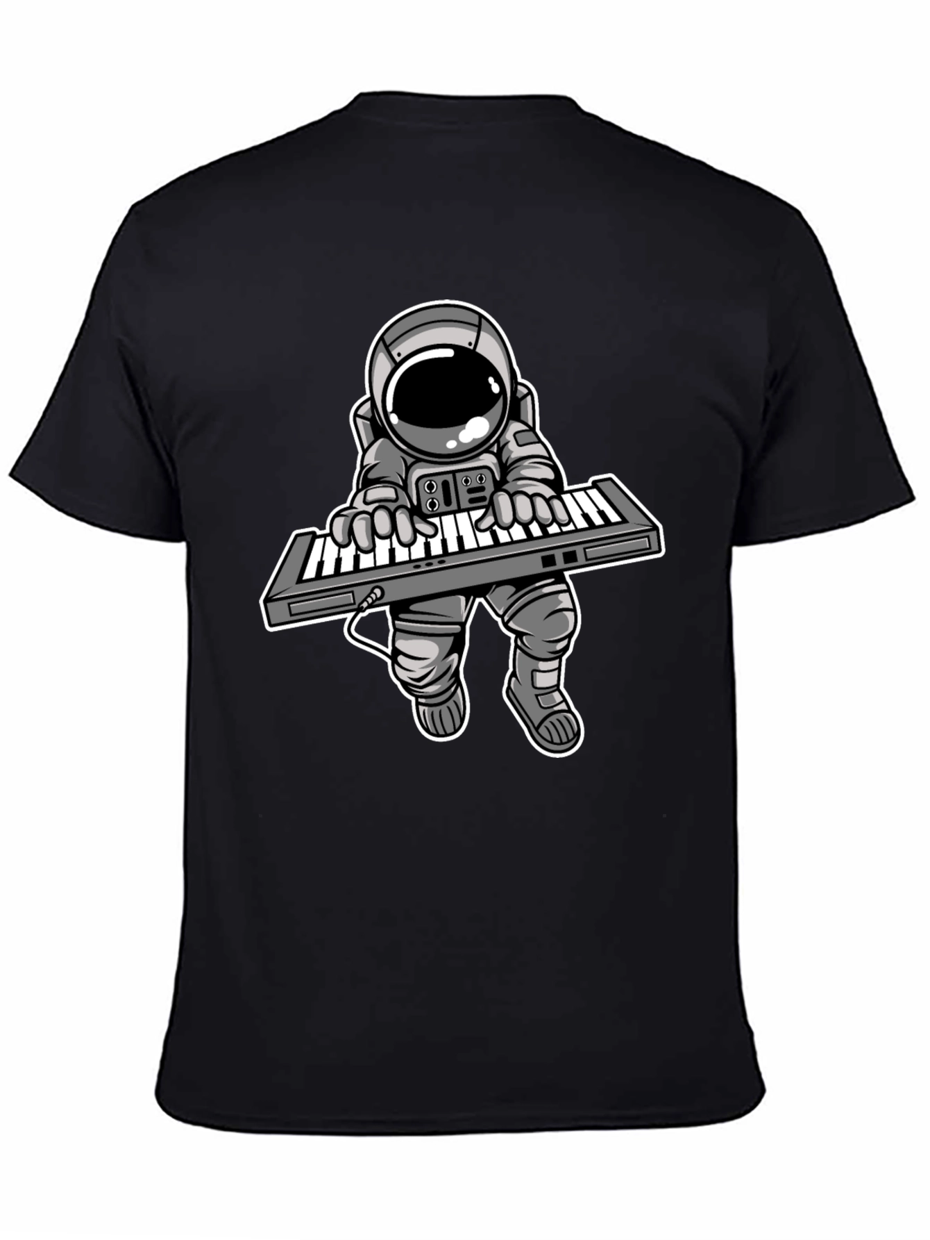 Astronaut Keyboard T-Shirt - Space Musician Tee