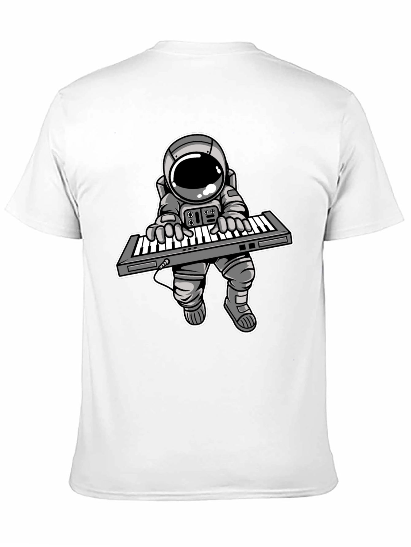 Astronaut Keyboard T-Shirt - Space Musician Tee