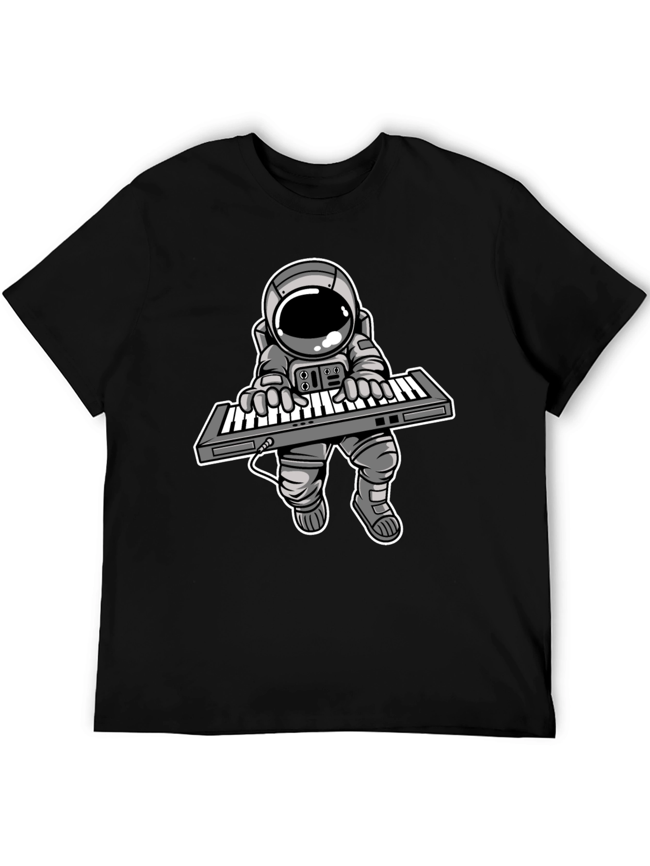Astronaut Keyboard T-Shirt - Space Musician Tee