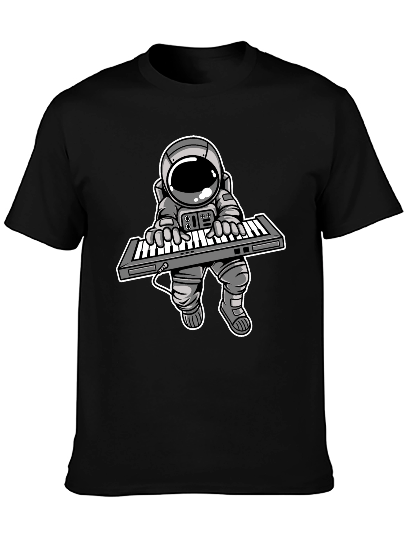 Astronaut Keyboard T-Shirt - Space Musician Tee