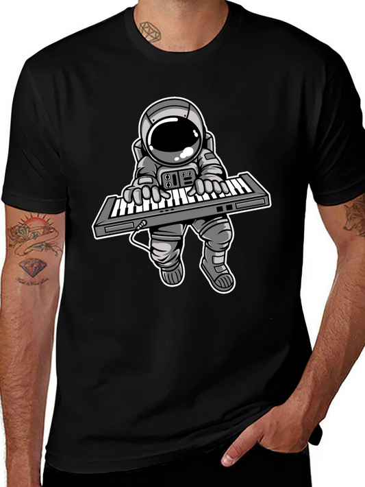 Astronaut Keyboard T-Shirt - Space Musician Tee
