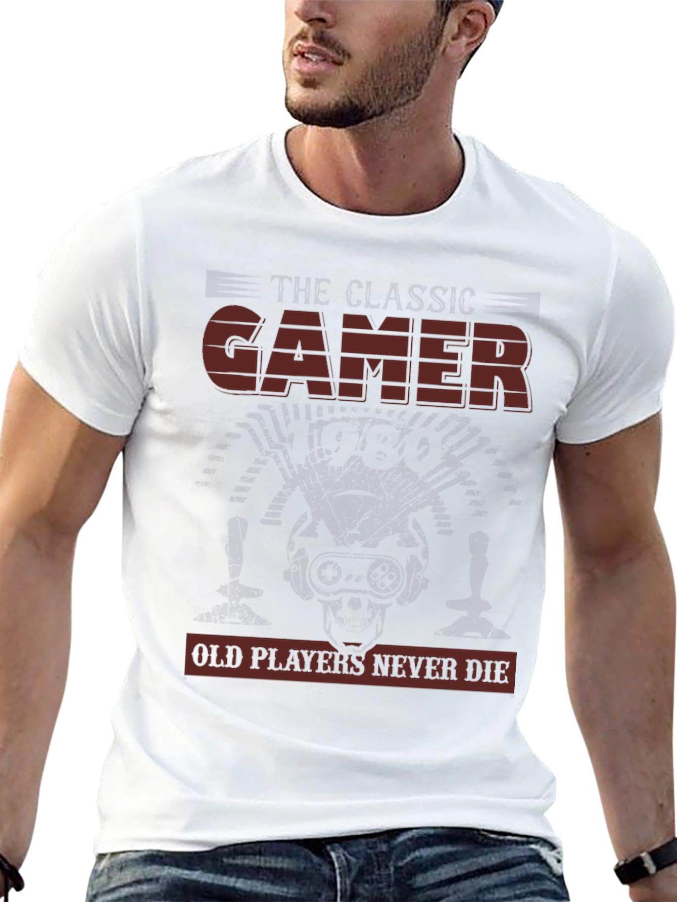 Classic Gamer Tee - Old Players Never Die T-Shirt