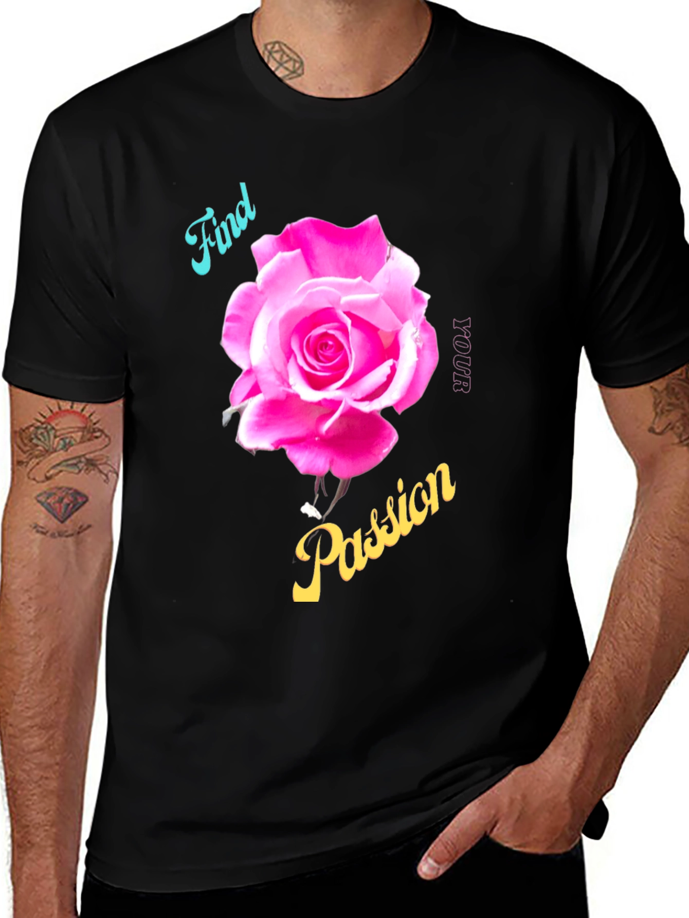 Find Your Passion Rose Graphic T-Shirt