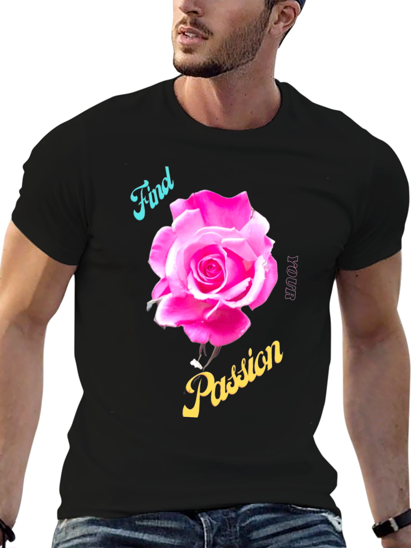 Find Your Passion Rose Graphic T-Shirt