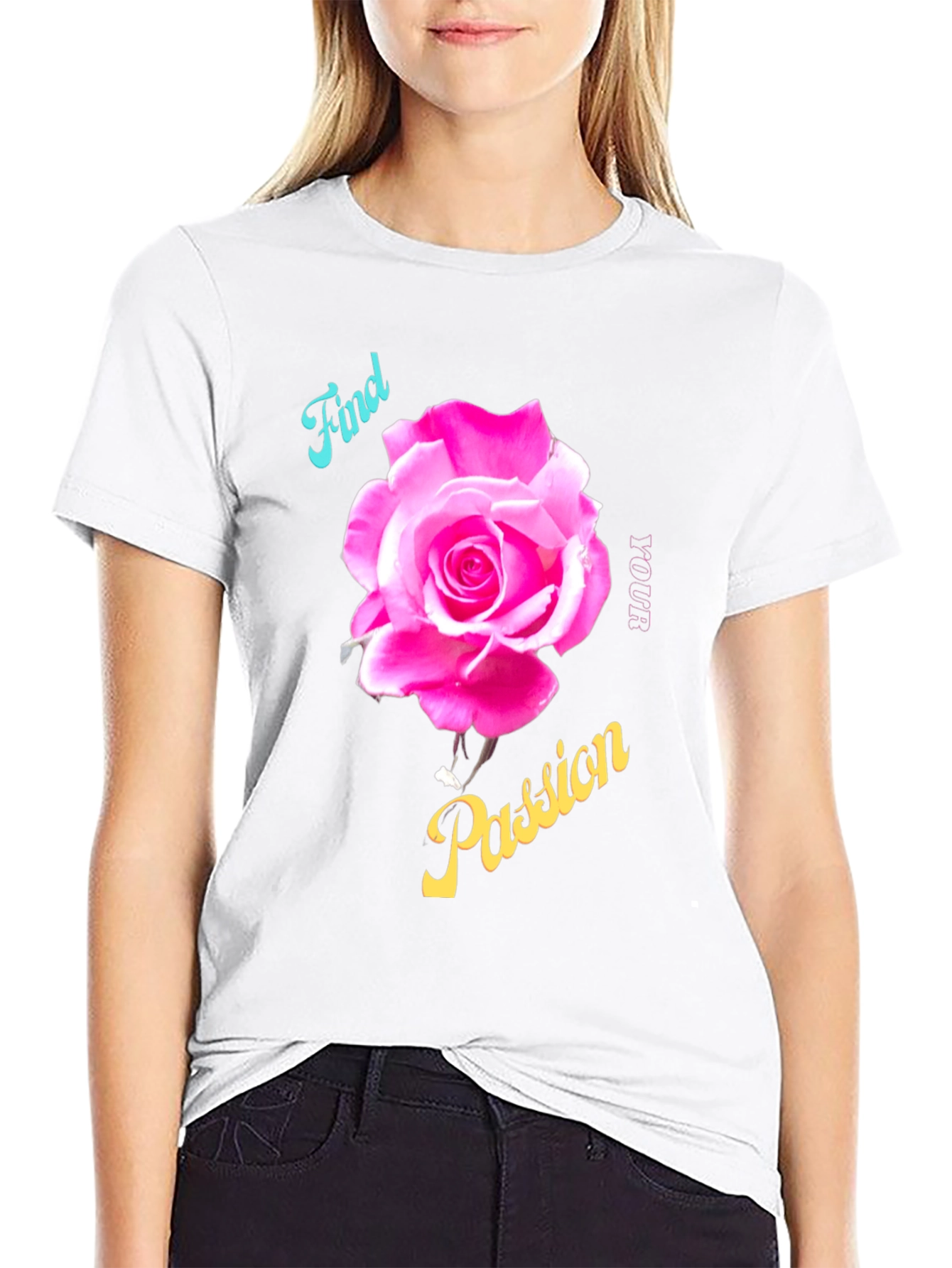 Find Your Passion Rose Graphic T-Shirt