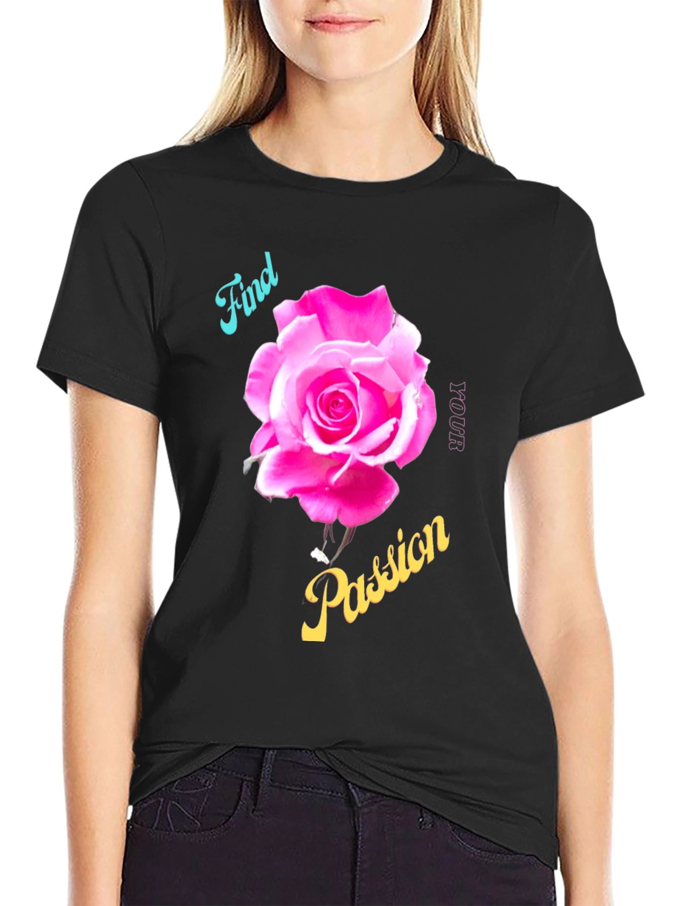Find Your Passion Rose Graphic T-Shirt