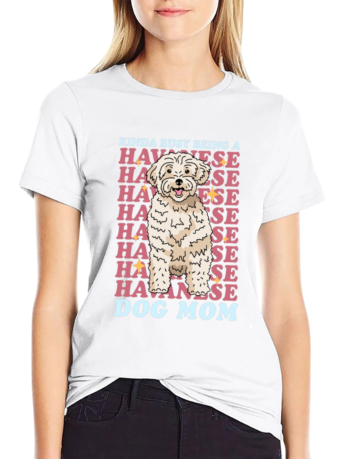 Havanese Dog Mom Graphic T-Shirt