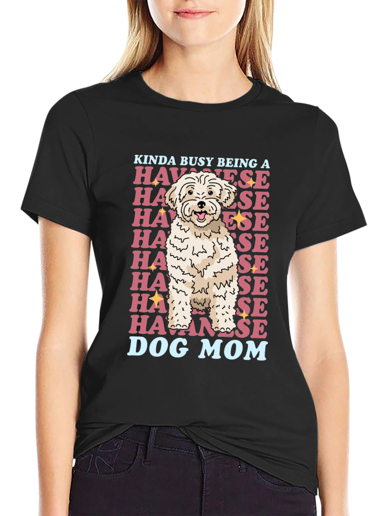 Havanese Dog Mom Graphic T-Shirt