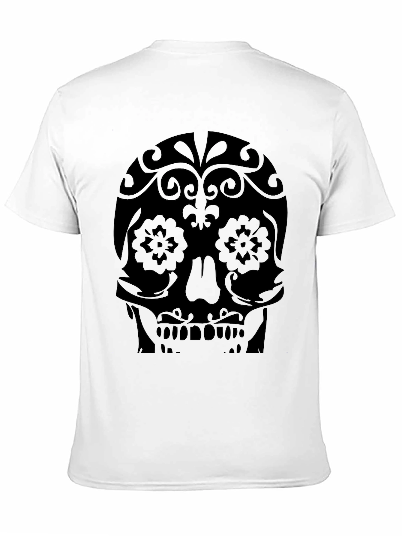 Black Skull Graphic Tee - Dia de los Muertos