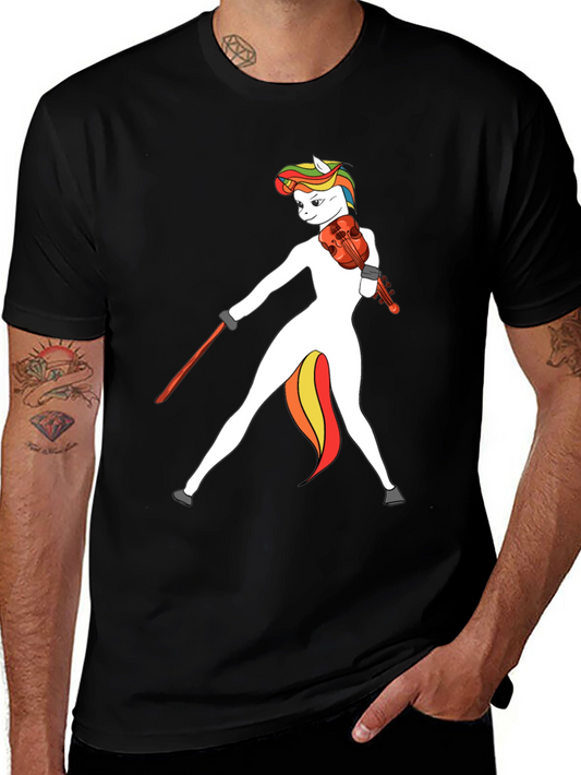 Unicorn Violinist Graphic T-Shirt - Quirky & Unique Tee