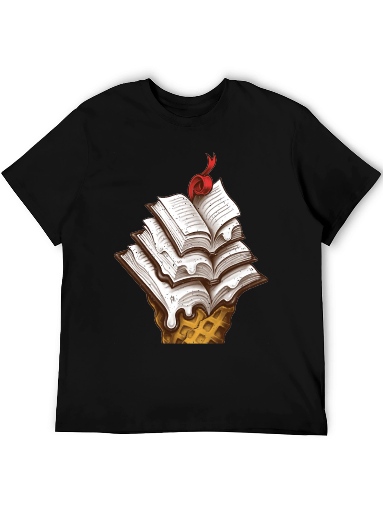 Book Ice Cream Cone Graphic Tee