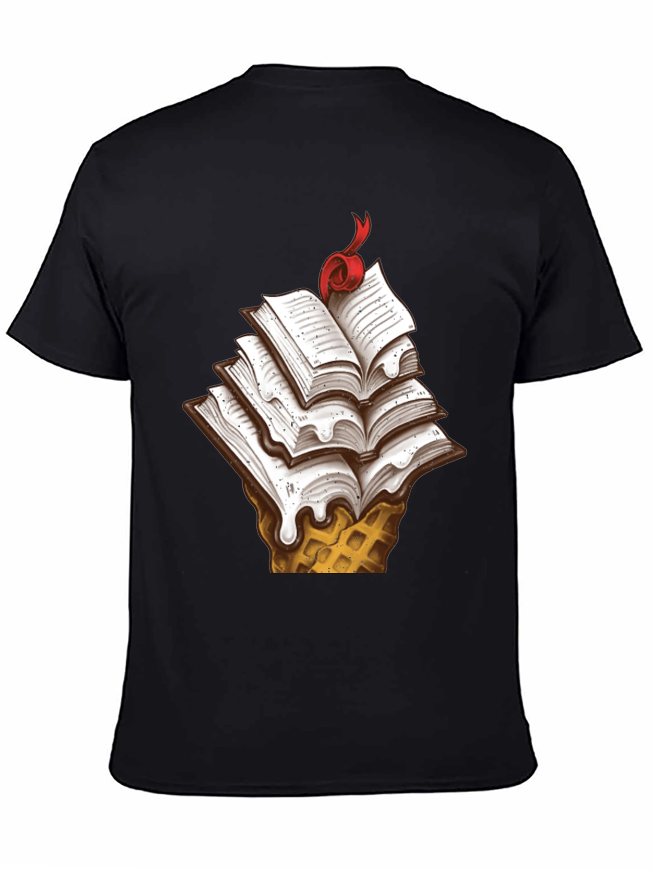 Book Ice Cream Cone Graphic Tee