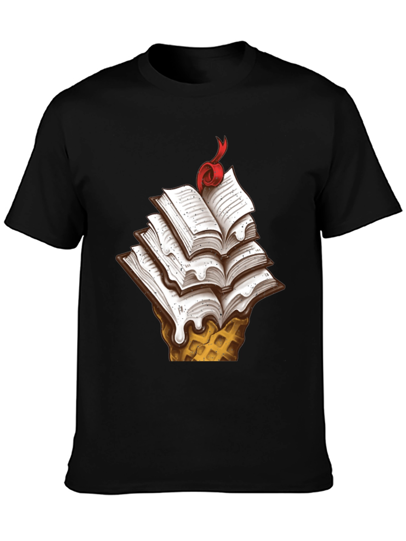 Book Ice Cream Cone Graphic Tee