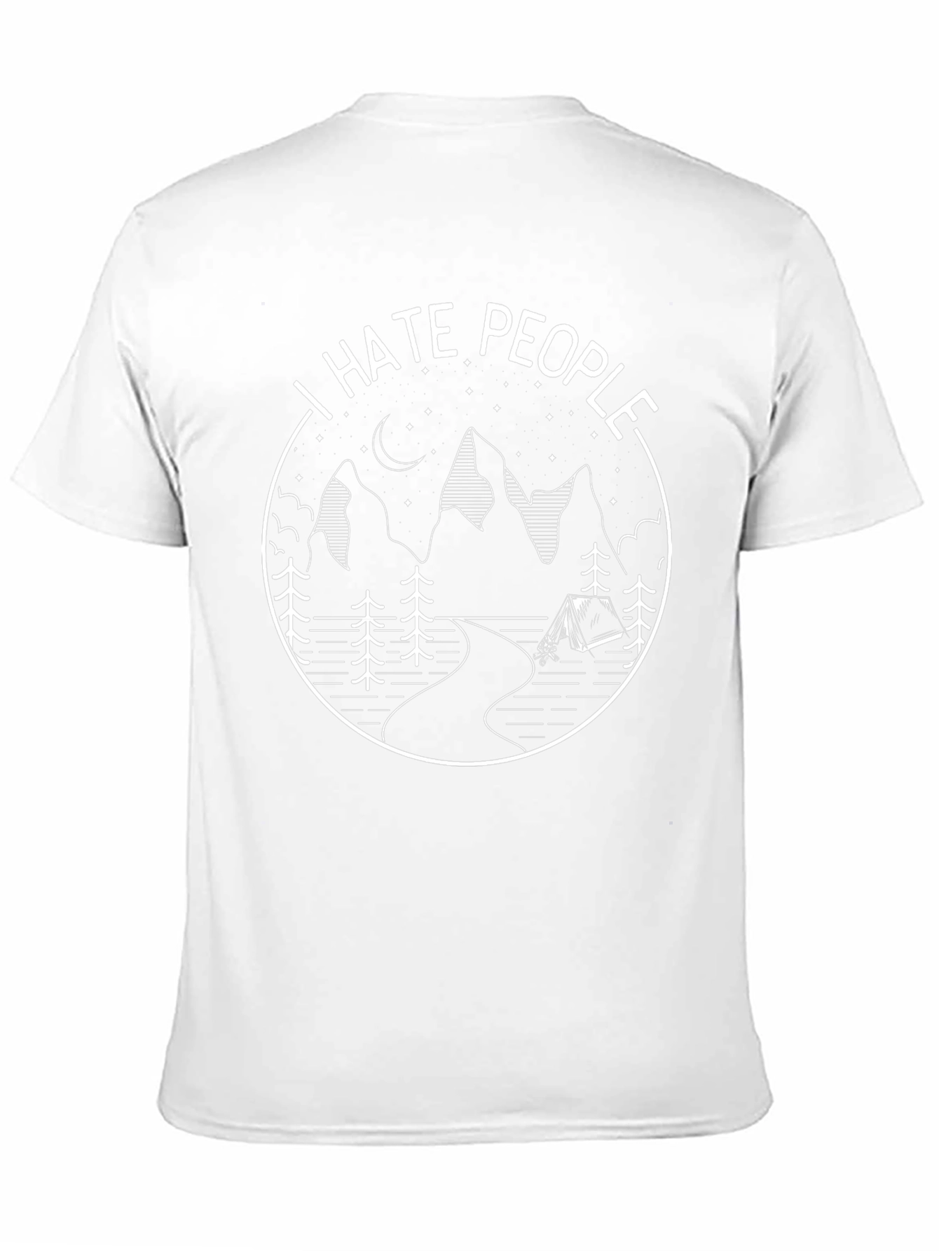 I Hate People Camping T-Shirt - Black