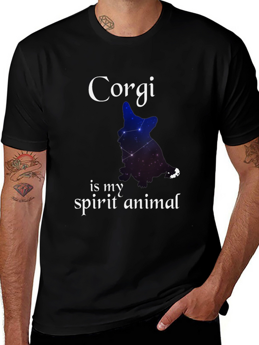 Corgi Spirit Animal T-Shirt - Galaxy Dog Tee
