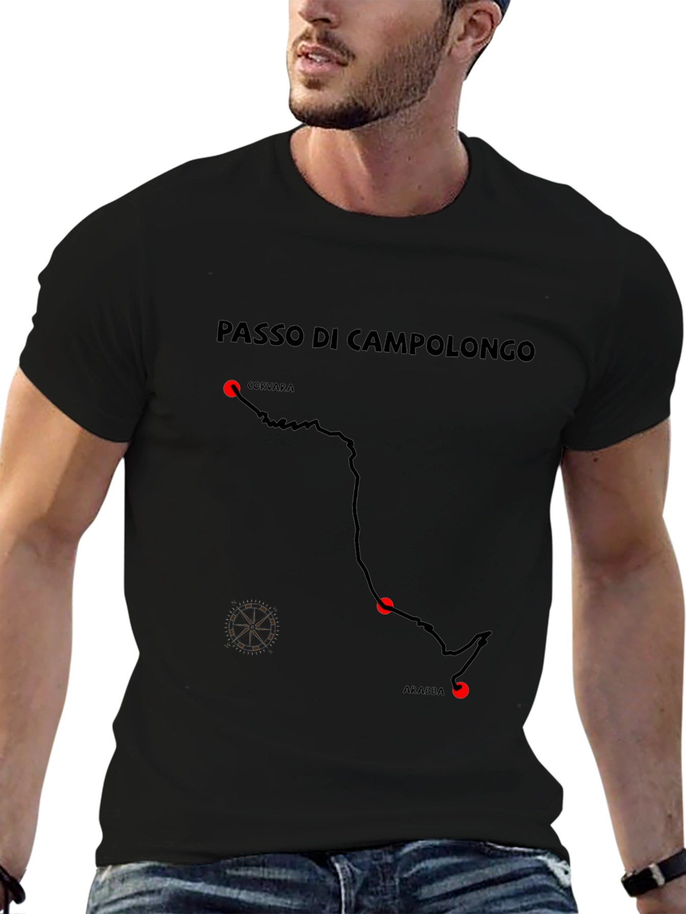 Passo di Campolongo T-Shirt Black
