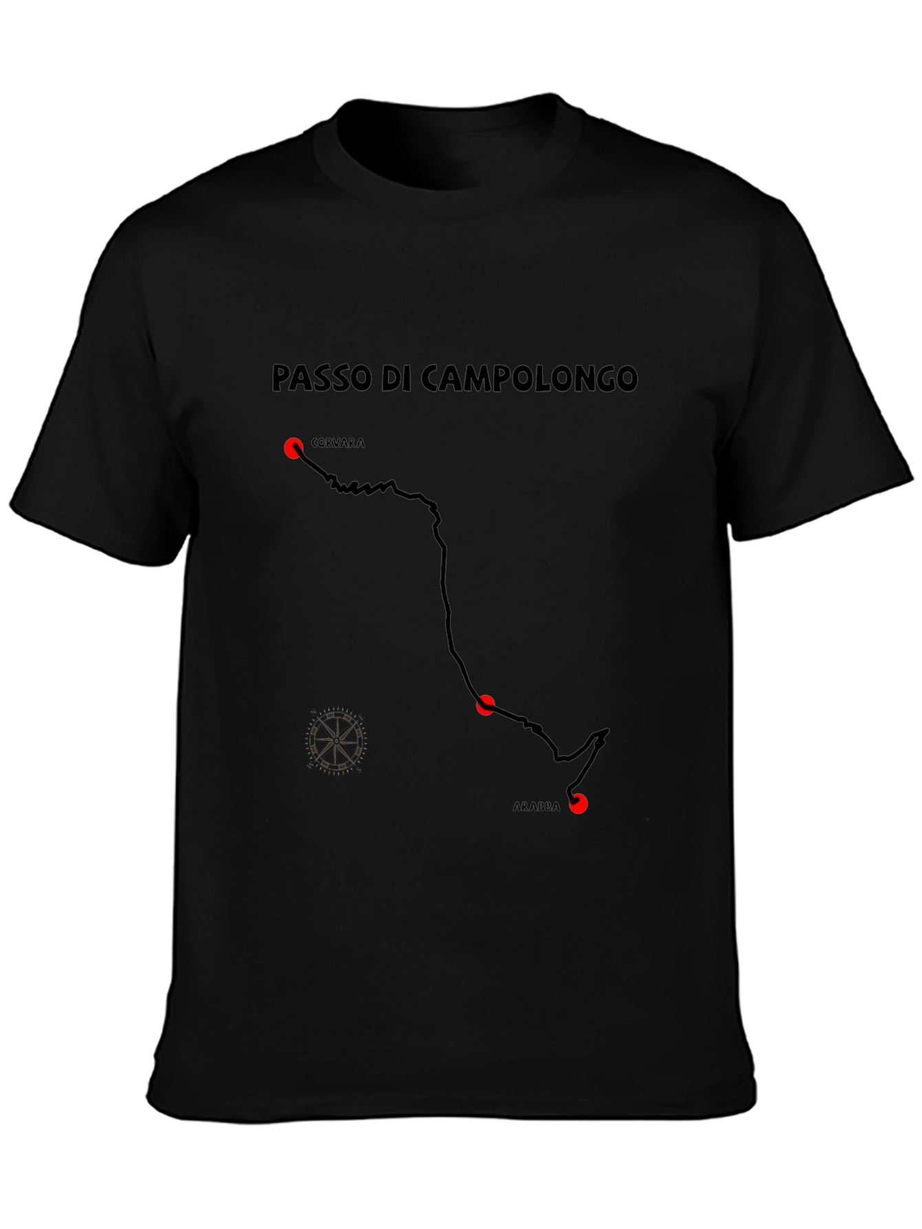 Passo di Campolongo T-Shirt Black