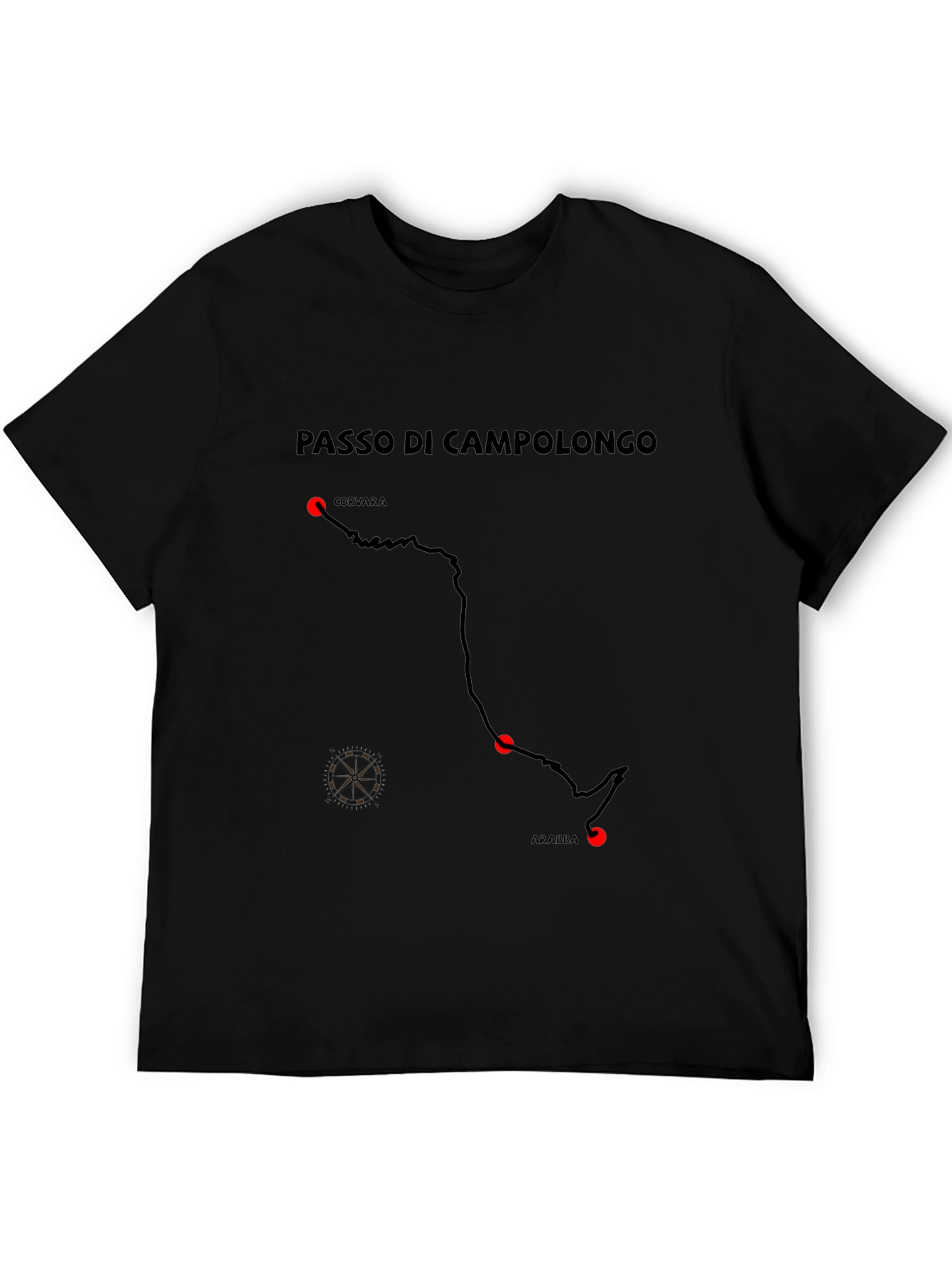Passo di Campolongo T-Shirt Black