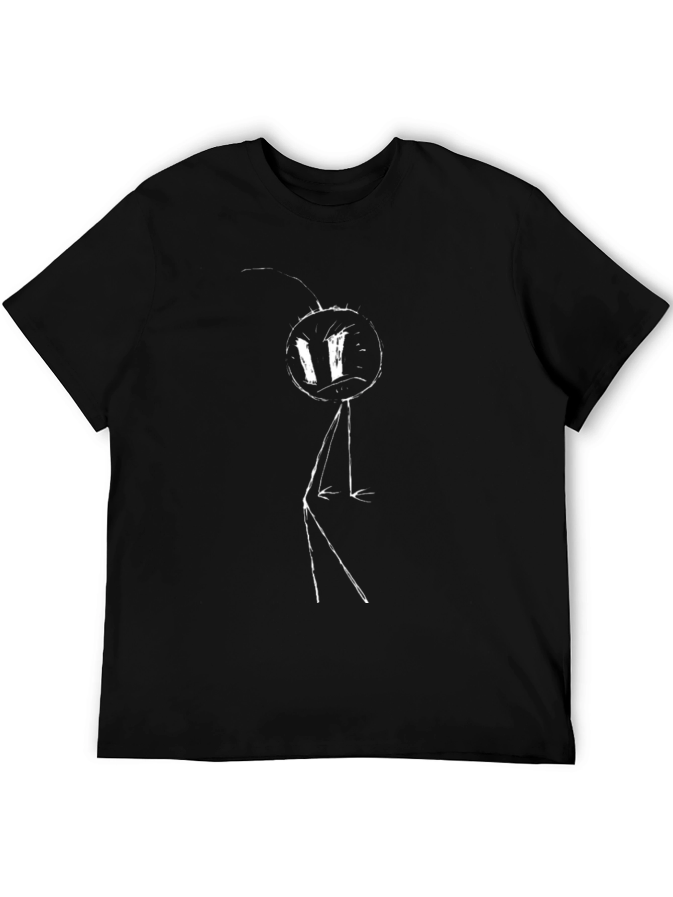 Stick Figure Graphic Black T-Shirt