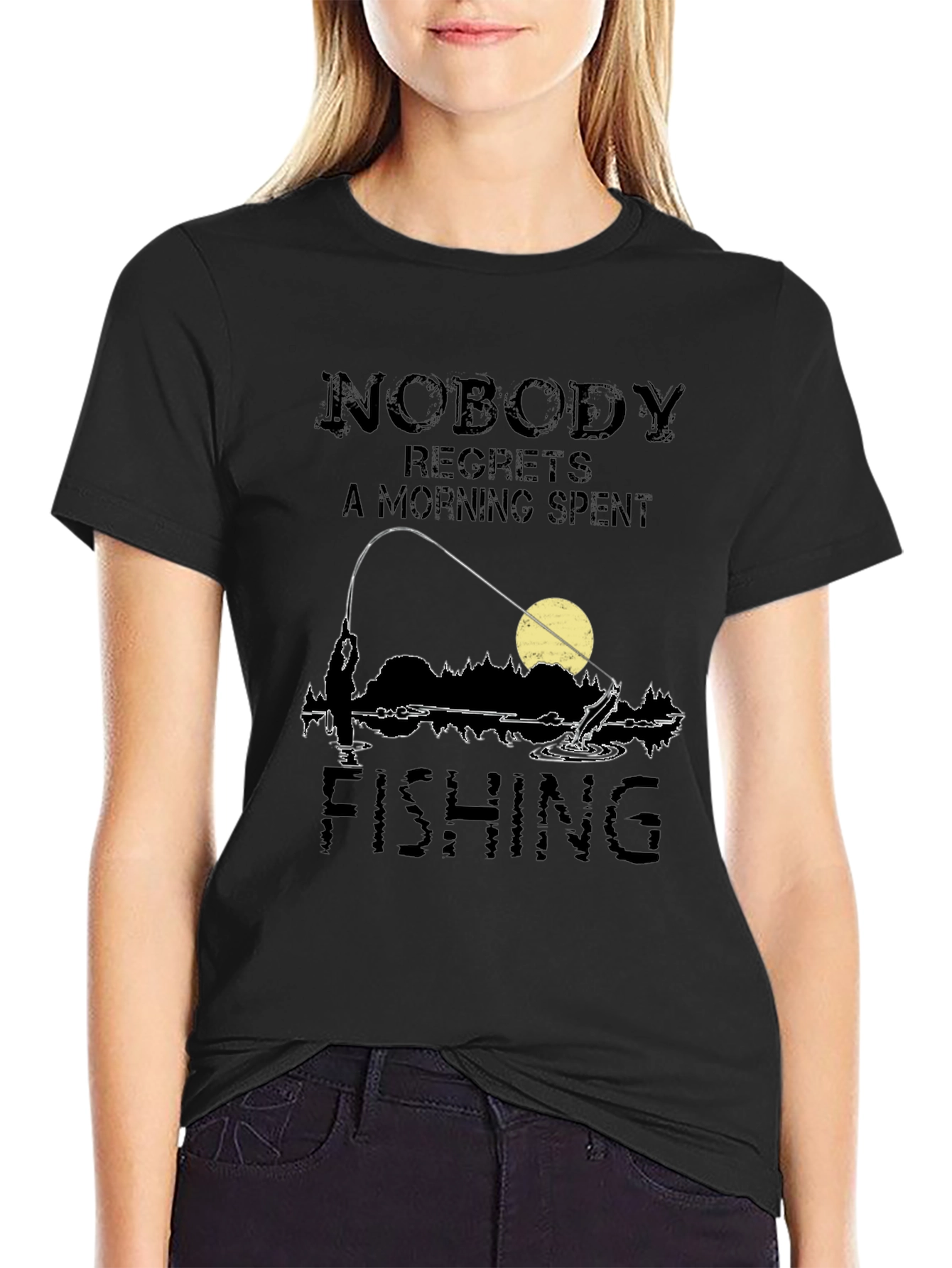 Fishing T-Shirt: Nobody Regrets a Morning Spent Fishing