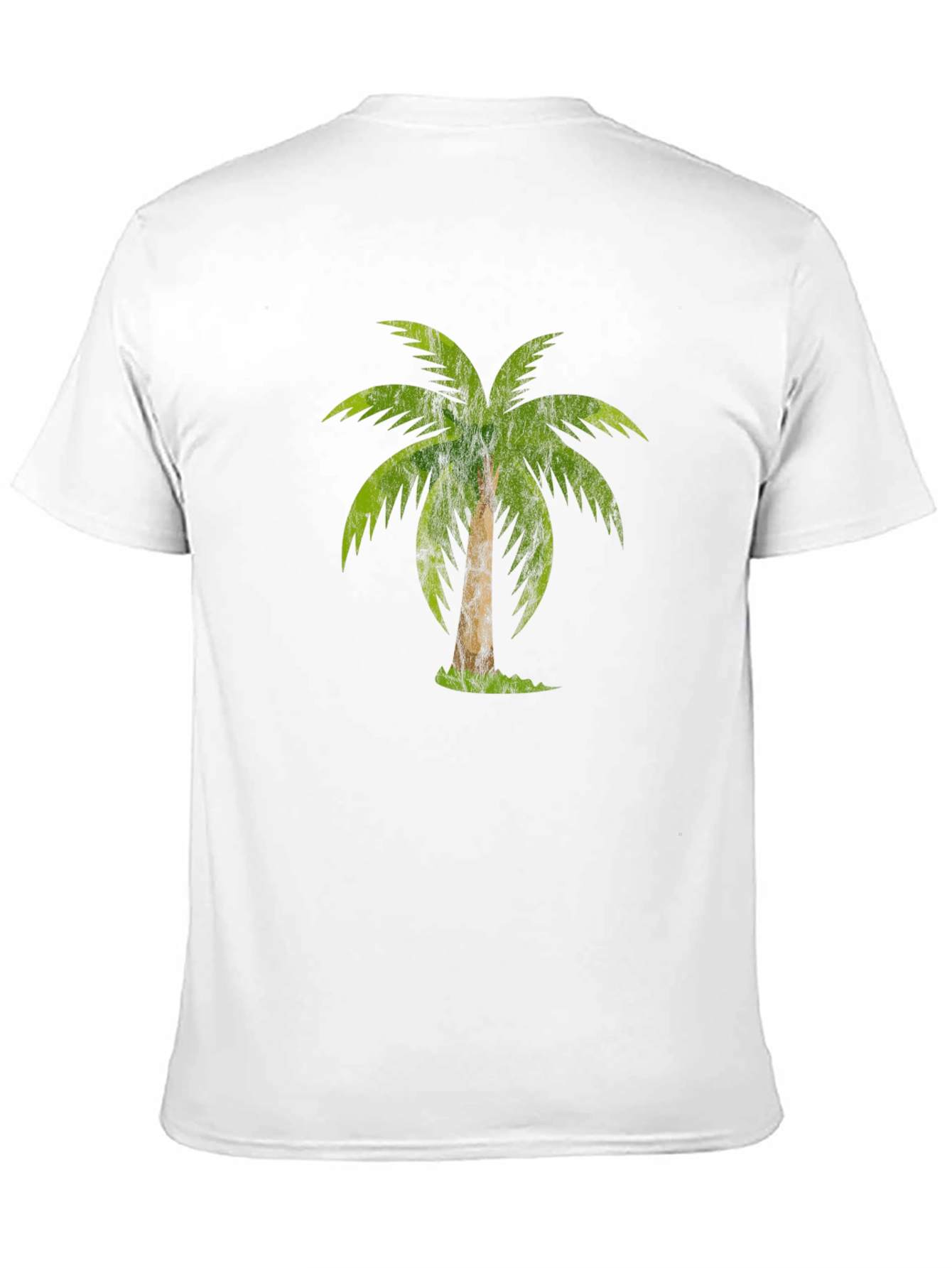 Tropical Palm Tree Graphic Tee - Casual Black T-Shirt