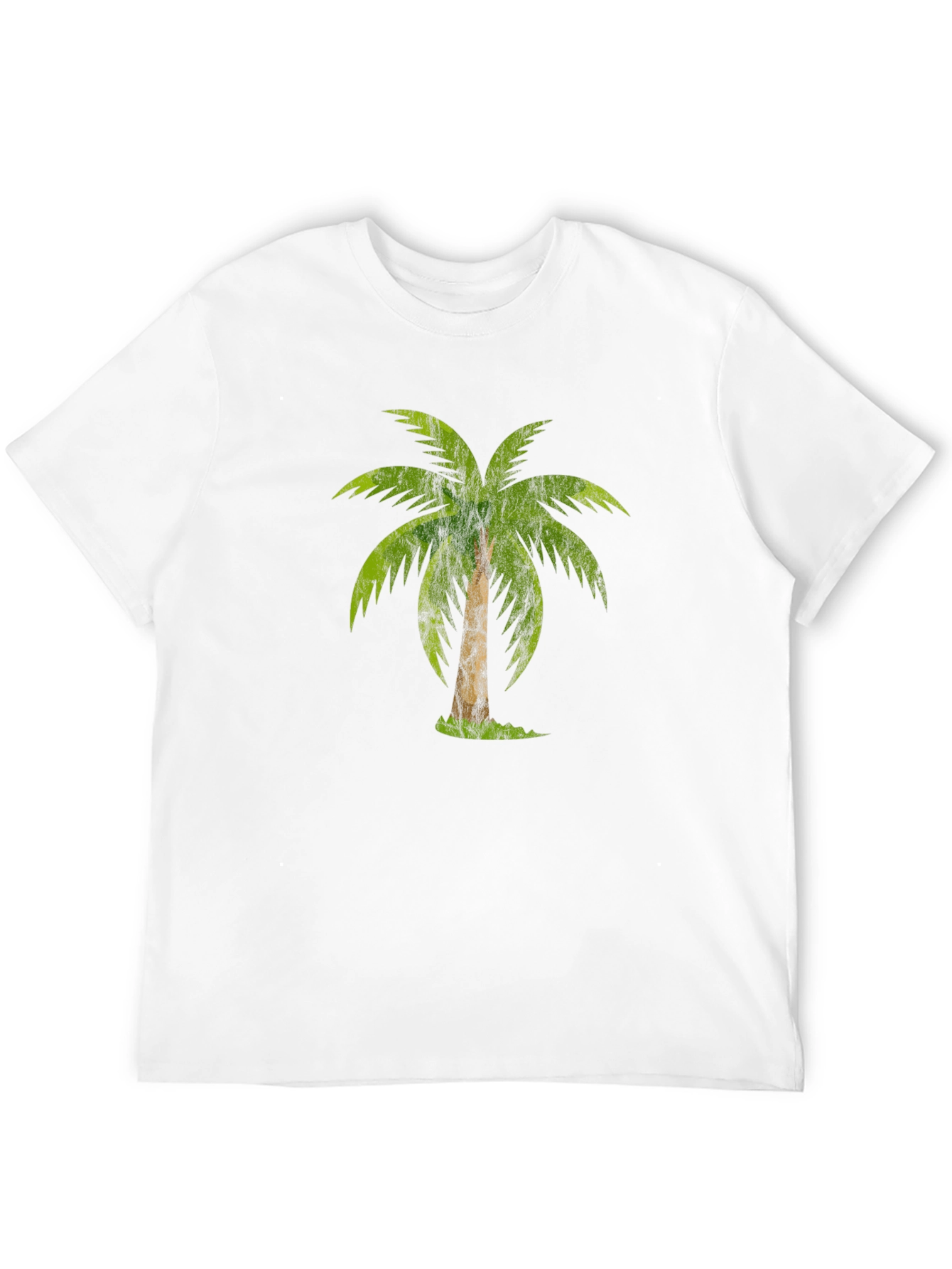 Tropical Palm Tree Graphic Tee - Casual Black T-Shirt