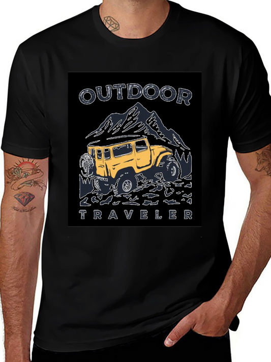Outdoor Traveler Graphic Tee - Black