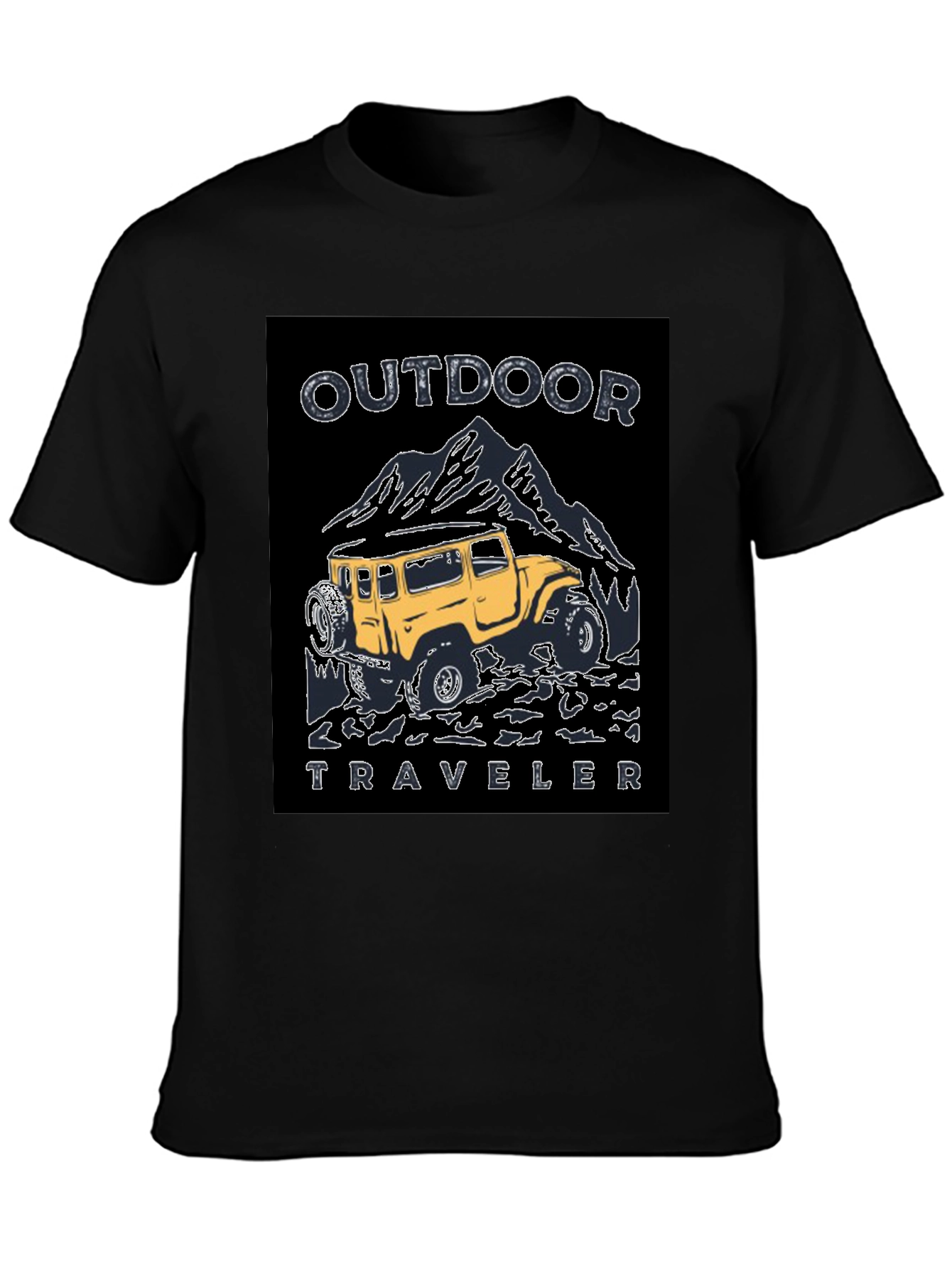 Outdoor Traveler Graphic Tee - Black