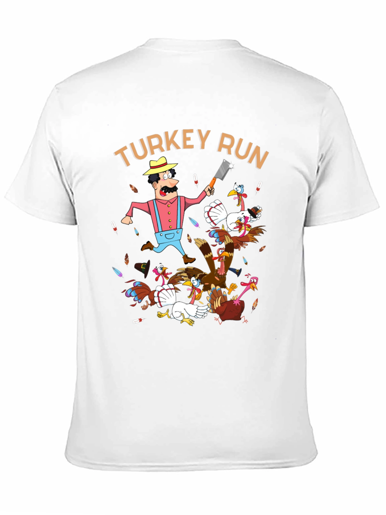 Turkey Run Graphic T-Shirt - Thanksgiving Fun