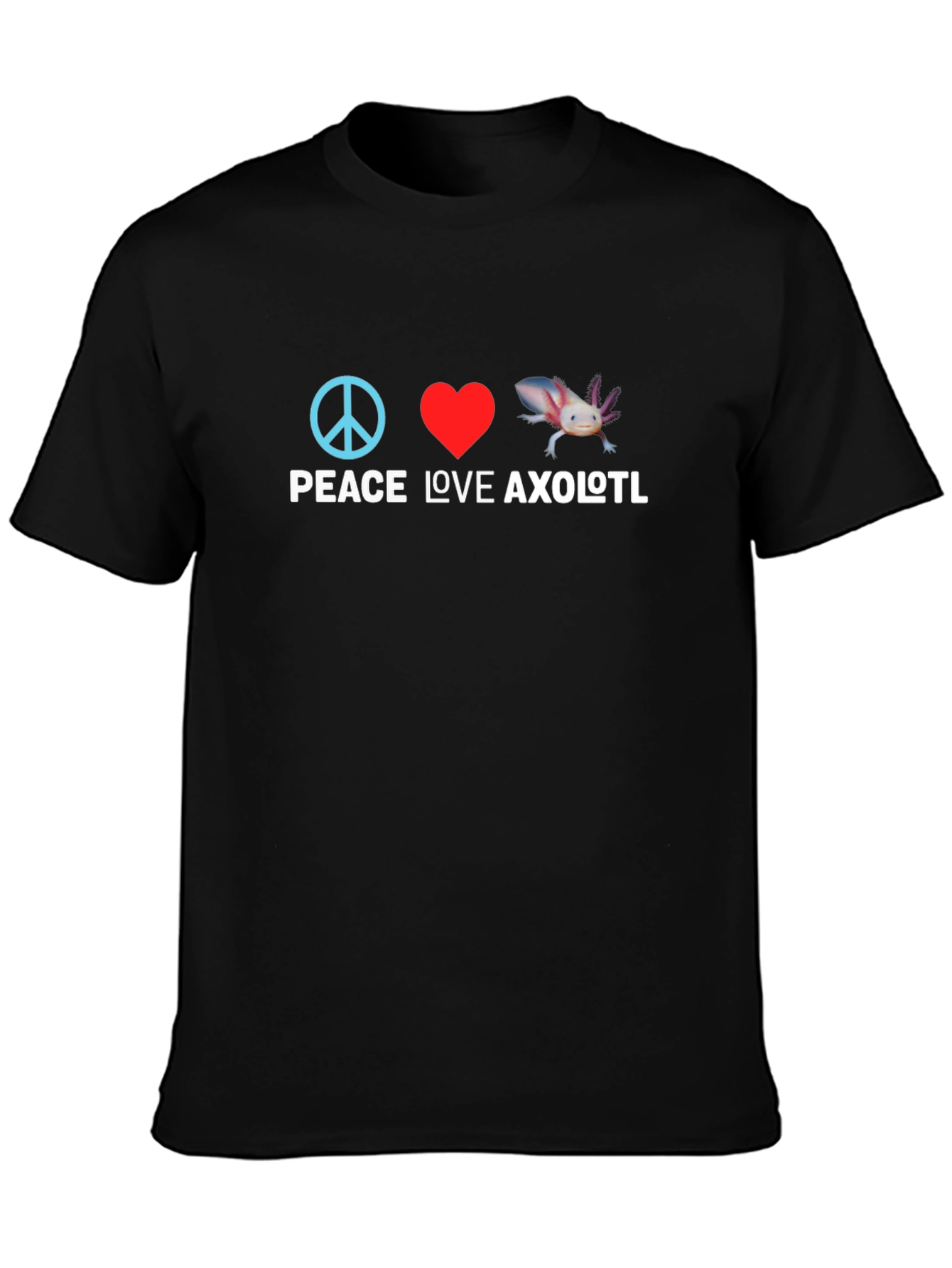 Peace Love Axolotl Graphic Tee