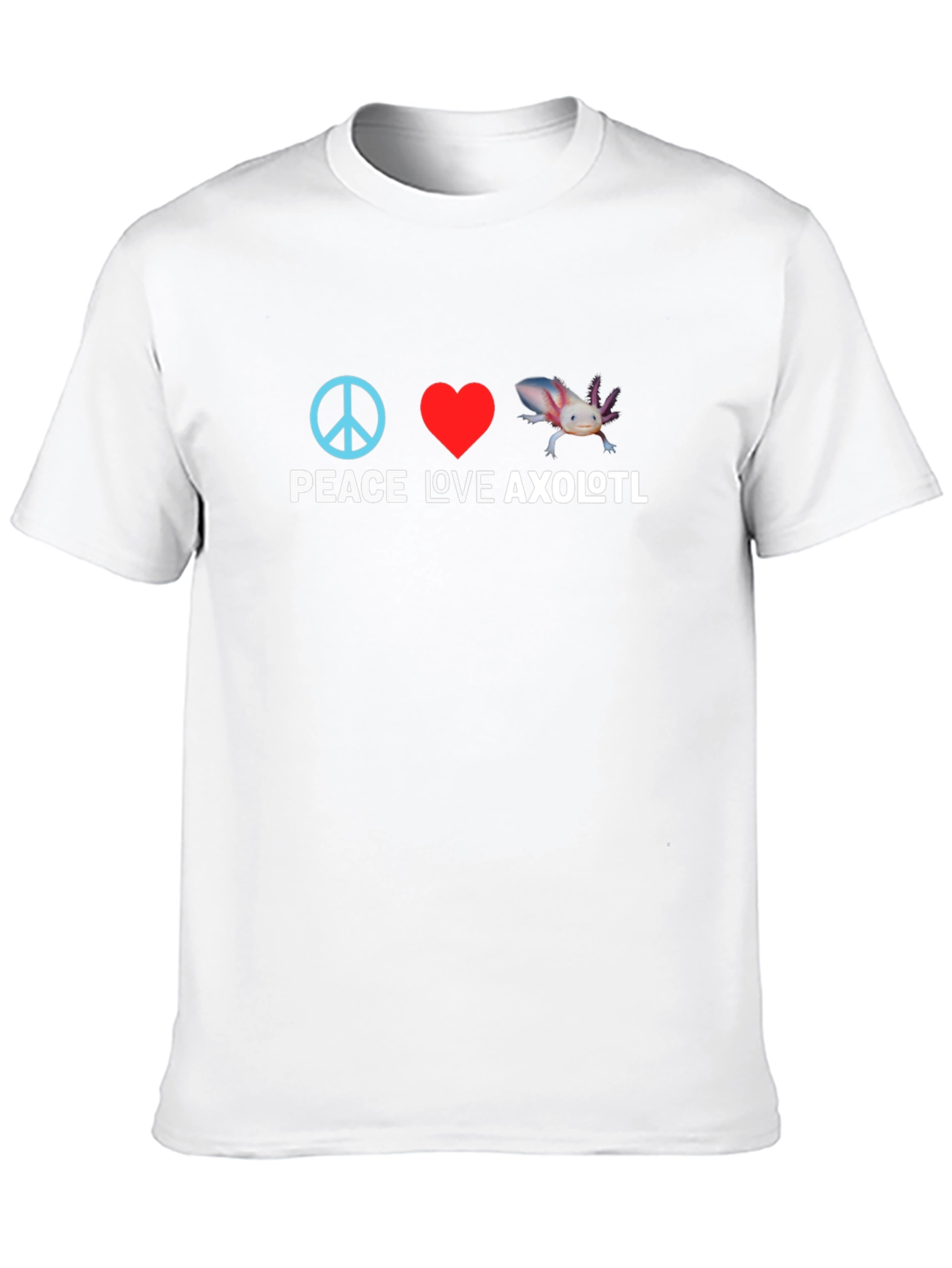 Peace Love Axolotl Graphic Tee