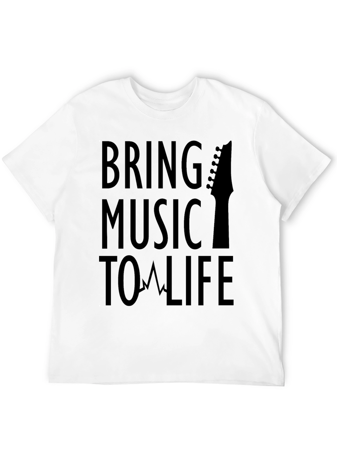 Bring Music to Life Graphic Tee - Black Cotton