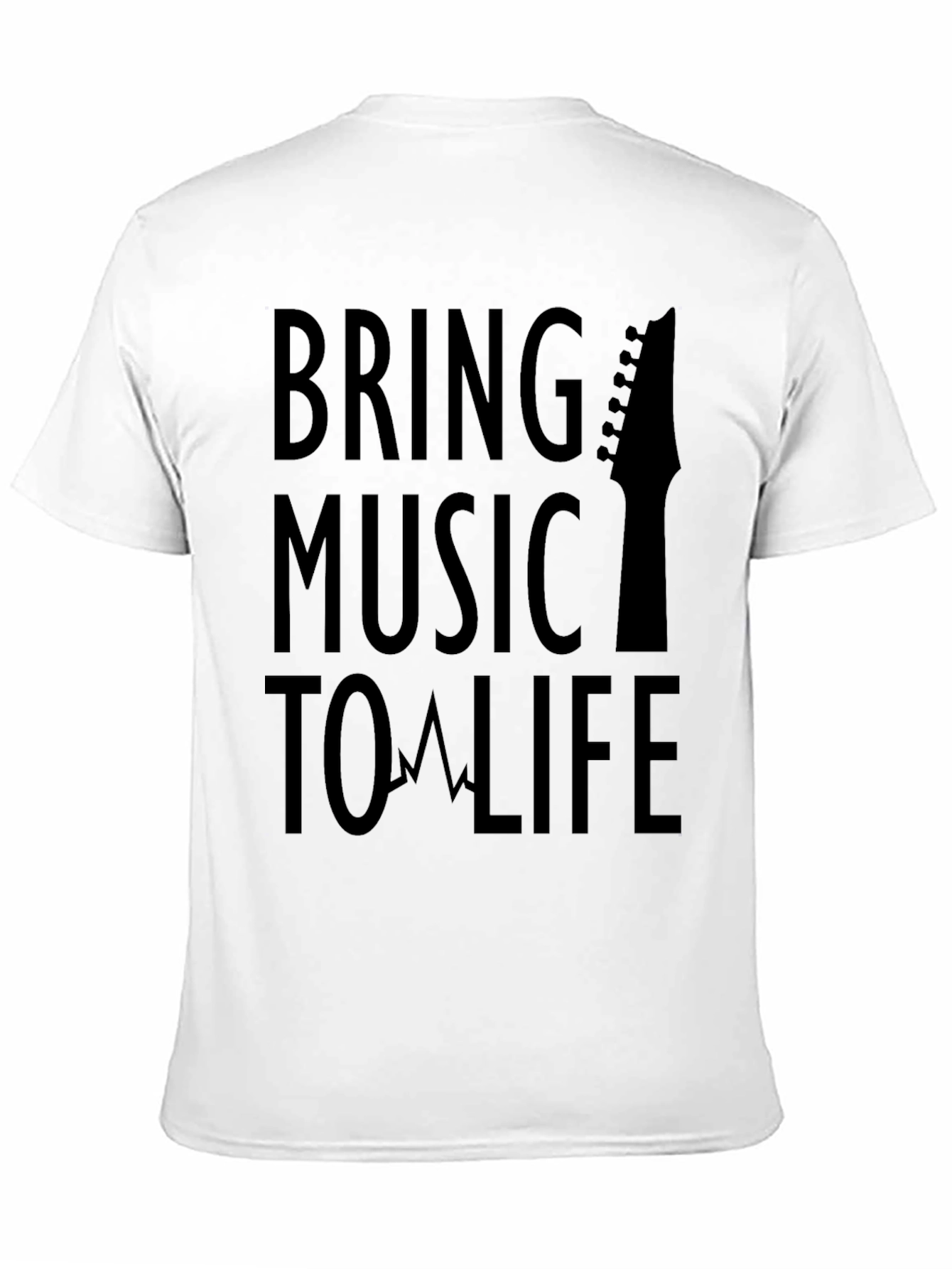 Bring Music to Life Graphic Tee - Black Cotton