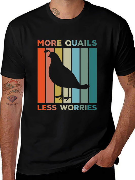 More Quails Less Worries Graphic Tee