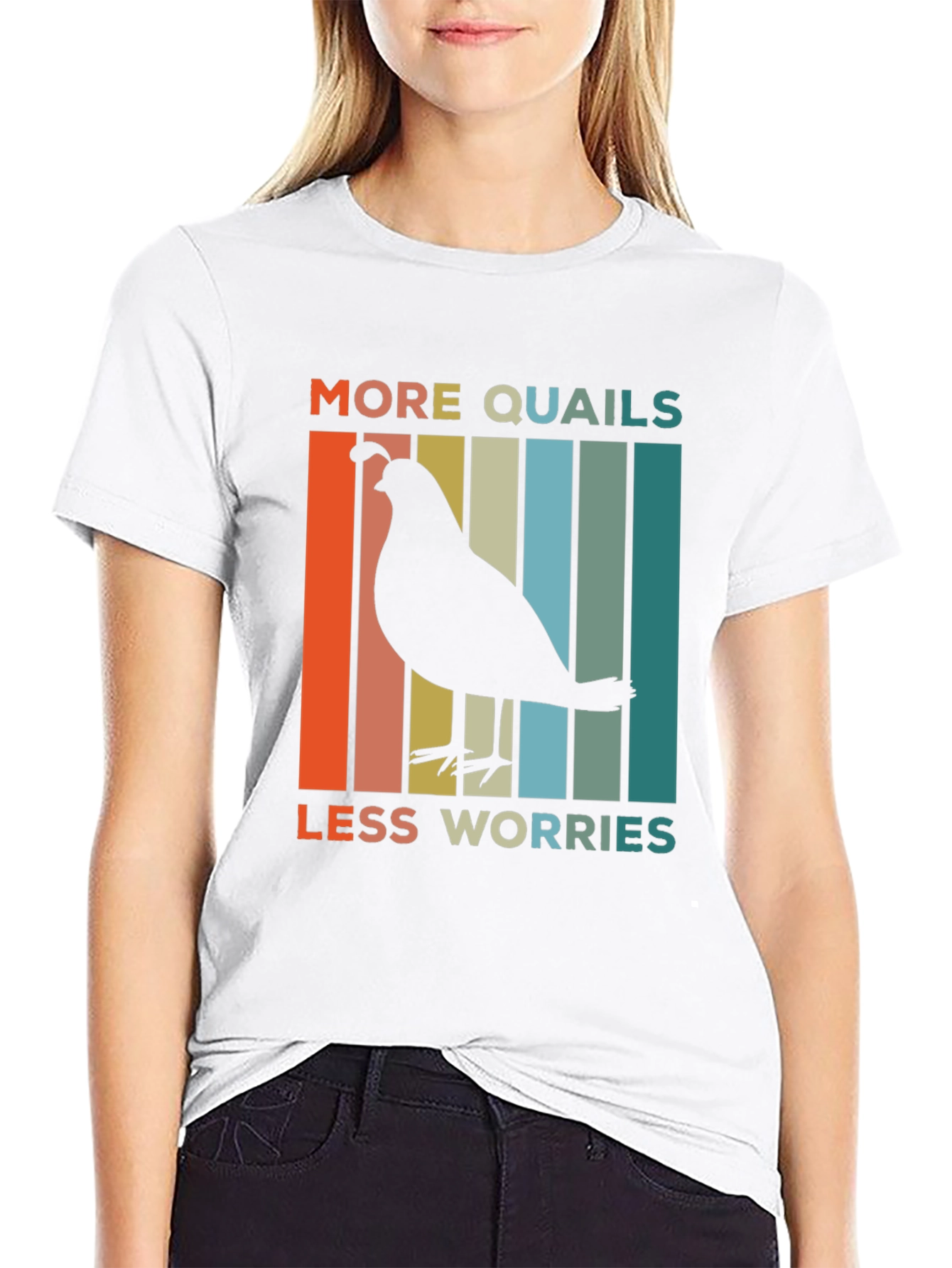 More Quails Less Worries Graphic Tee