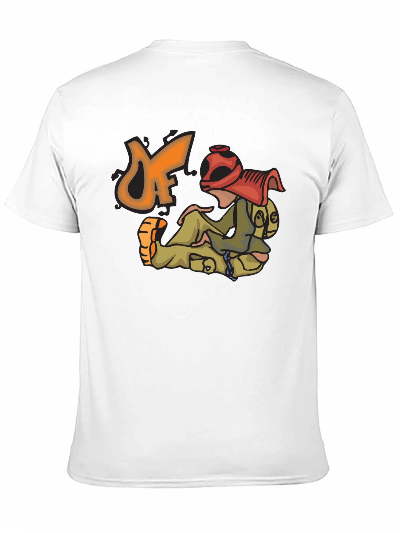 Unique Cartoon Graphic Black T-Shirt