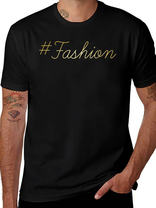 Fashion Hashtag Tee - Stylish Black T-Shirt