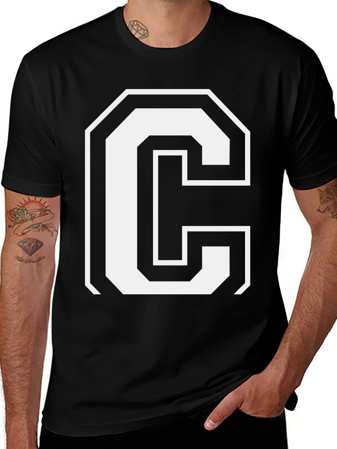 Bold C Graphic Tee - Stylish Casual Wear