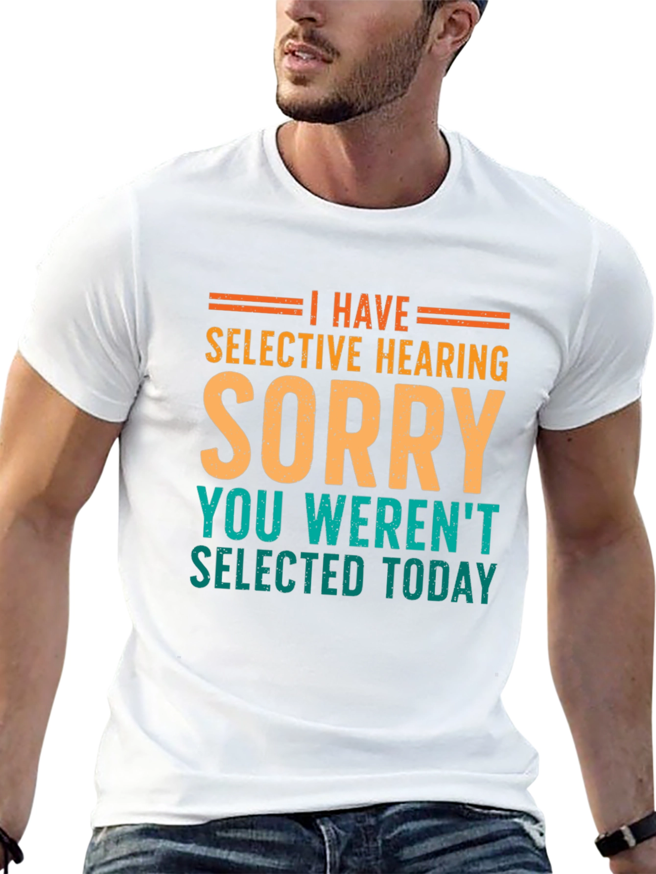 Selective Hearing Funny T-Shirt - Black