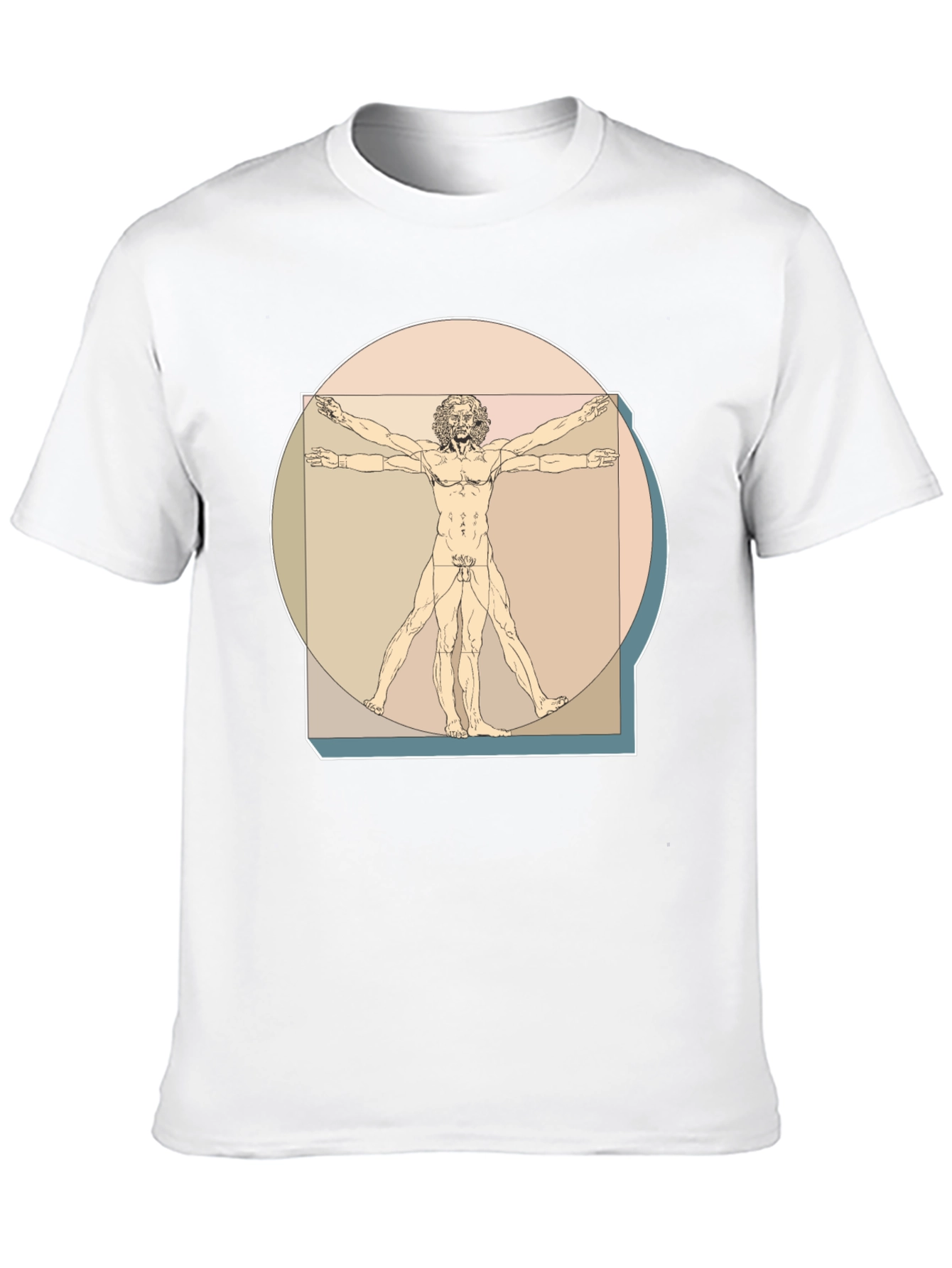 Vitruvian Man Graphic Tee - Classic Art T-Shirt