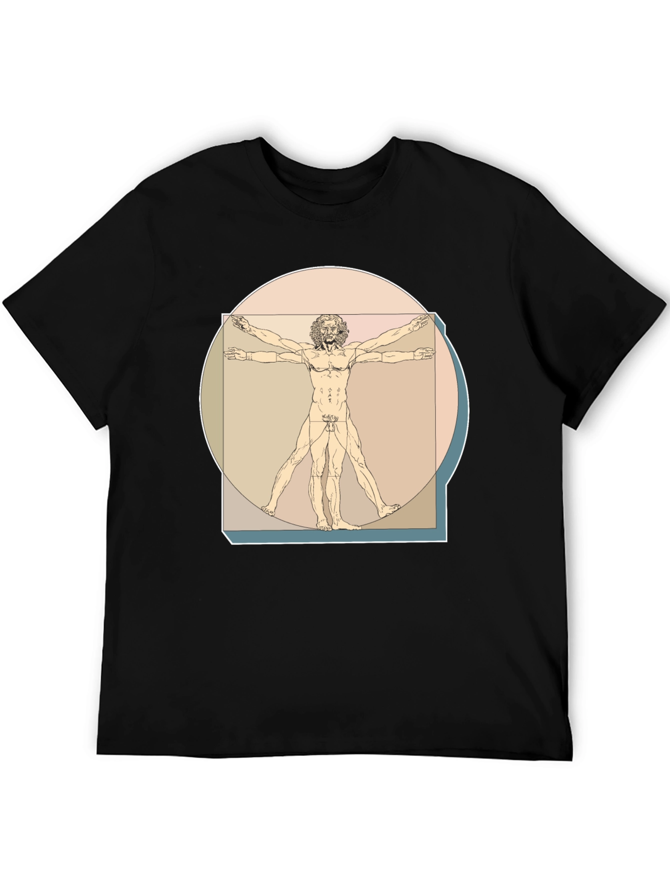 Vitruvian Man Graphic Tee - Classic Art T-Shirt