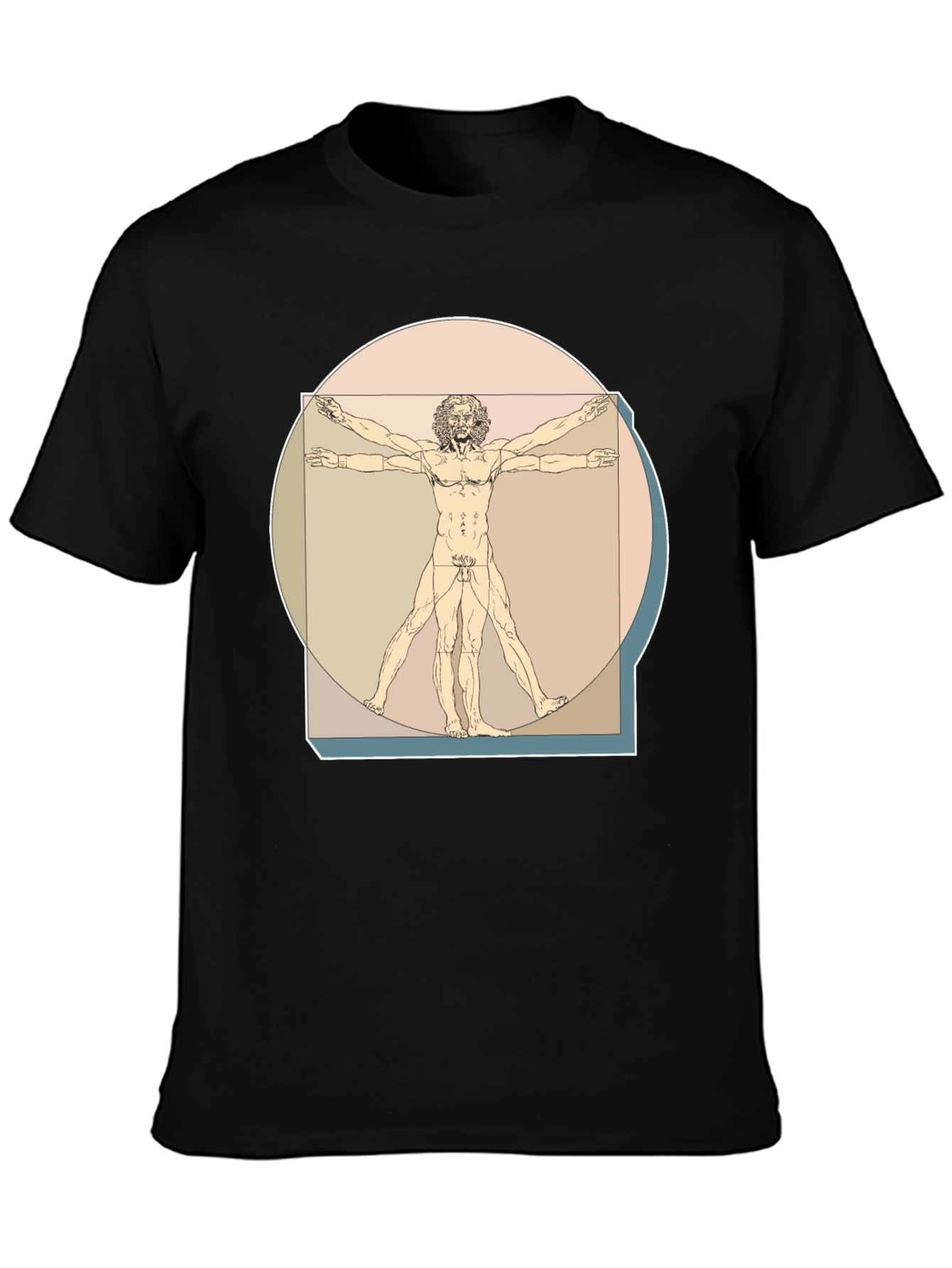 Vitruvian Man Graphic Tee - Classic Art T-Shirt